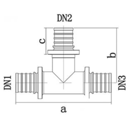 Тройник ONE PLUS переходной 25-20-20 латунь акс. (42/7)