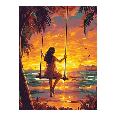 Картина по номерам 30*40см "Золотой закат" (на подрам.) (Lori)