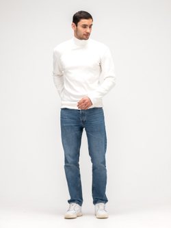 Водолазка мужская хлопковая. Белая