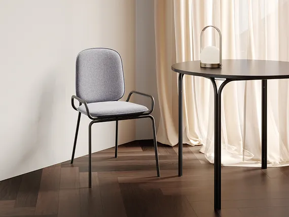 Стул Ror, Double Frame, серая рогожка