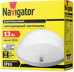 Светильник Navigator 94 839 NBL-PR1-13-4K-WH-IP65-LED (R) (аналог НПБ 1101)