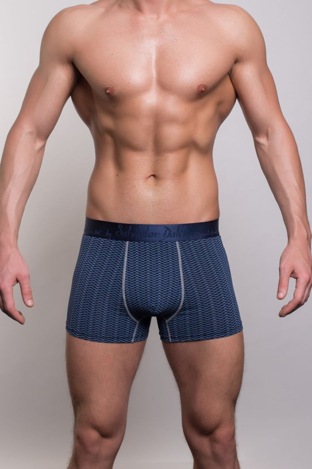 Мужские трусы-боксеры с мелкими зигзагами (Размер: XL) (Цвет: фиолетовый)