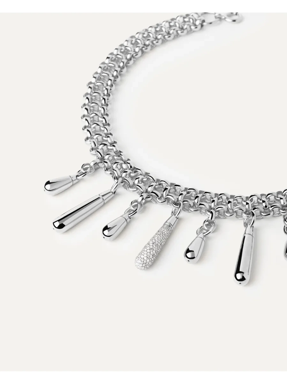 Колье Jelly Choker Серебро 925 пробы покрытое родием