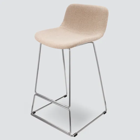 Полубарный стул Neo Soft 65 см, бежевый, ножки хром