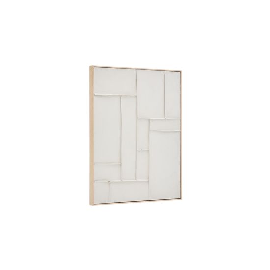 Klis Картина из белого льна с геометрическими фигурами, 80 х 100