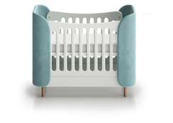 Кроватка KIDI Soft mini cпальное место 60*120 см (бирюзовый)