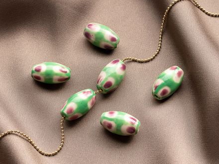 Бусина "Бочонок" 17,5мм, керамика