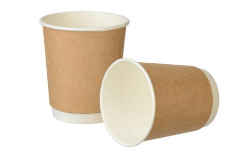 Стакан бумажный, 250 мл, 2-слойный, диаметр 80 мм, крафт, 500 штук в коробке
