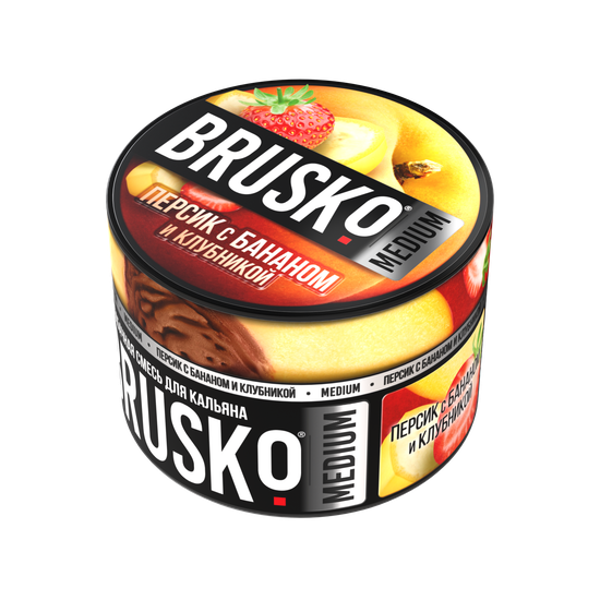 Brusko (Персик с бананом и клубникой) Medium, 50 гр.