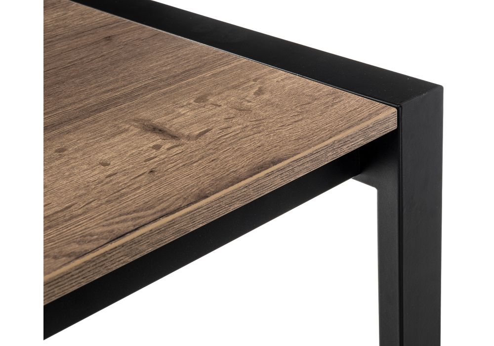 Стол Центавр 120(160)х70х75 дуб велингтон / черный матовый