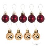 Шары ёлочные НАБОР 53 предмета, "Gold Wine", бордовый/золото, пластик, ЗОЛОТАЯ СКАЗКА, 592182