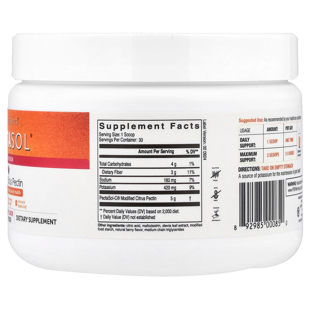 Econugenics, PectaSol®, модифицированный цитрусовый пектин, со вкусом ягод, 184 г (6,49 унции)