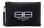 Balenciaga Cotton With Leather Clutch Regular Men"s Black