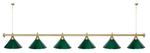Лампа STARTBILLIARDS 6 пл. (плафоны золотые,штанга золотая,фурнитура золото)