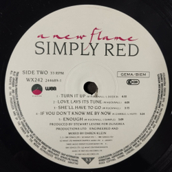 Винтажная виниловая пластинка LP Simply Red A New Flame (Germany 1989)