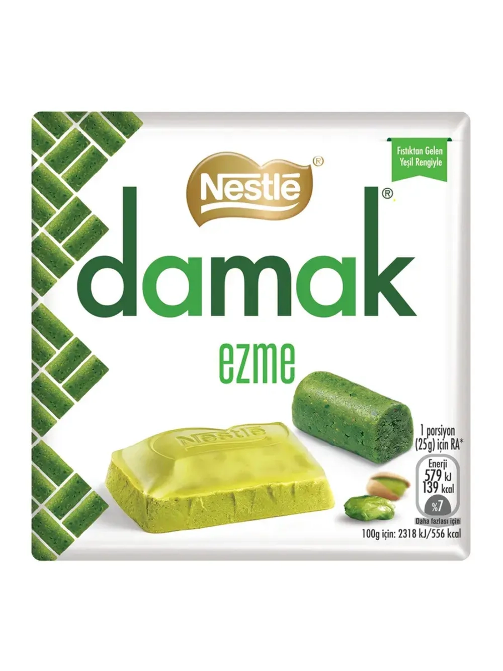 Белый Шоколад Нестле Damak Ezme с фисташкововой пастой ,6шт