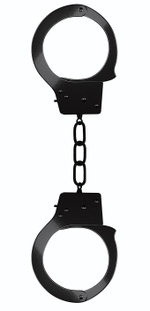 Чёрные наручники OUCH! Black (Цвет: черный)