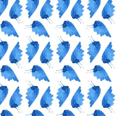 Голубые, акварельные крылья бабочек