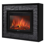 Портал Firelight Loft 30 камень черный, черная эмаль