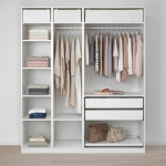 Гардероб - IKEA PAX/FLISBERGET/ПАКС/ФЛИСБЕРГЕТ ИКЕА, 200x60x236 см, белый/светло-бежевый