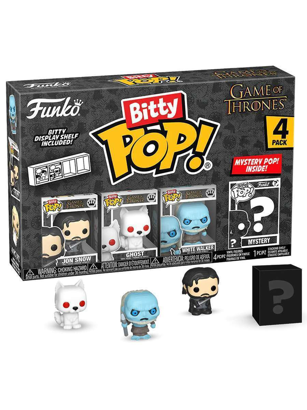 Фигурка Funko Bitty POP! Game of Thrones Jon Snow+Ghost+White Walker+Mystery (1 of 4) 4PK 83647
