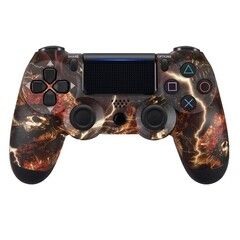 Джойстик беспроводной DualShock №17 для PlayStation 4 с рисунком Skull / Череп (Коричневый)