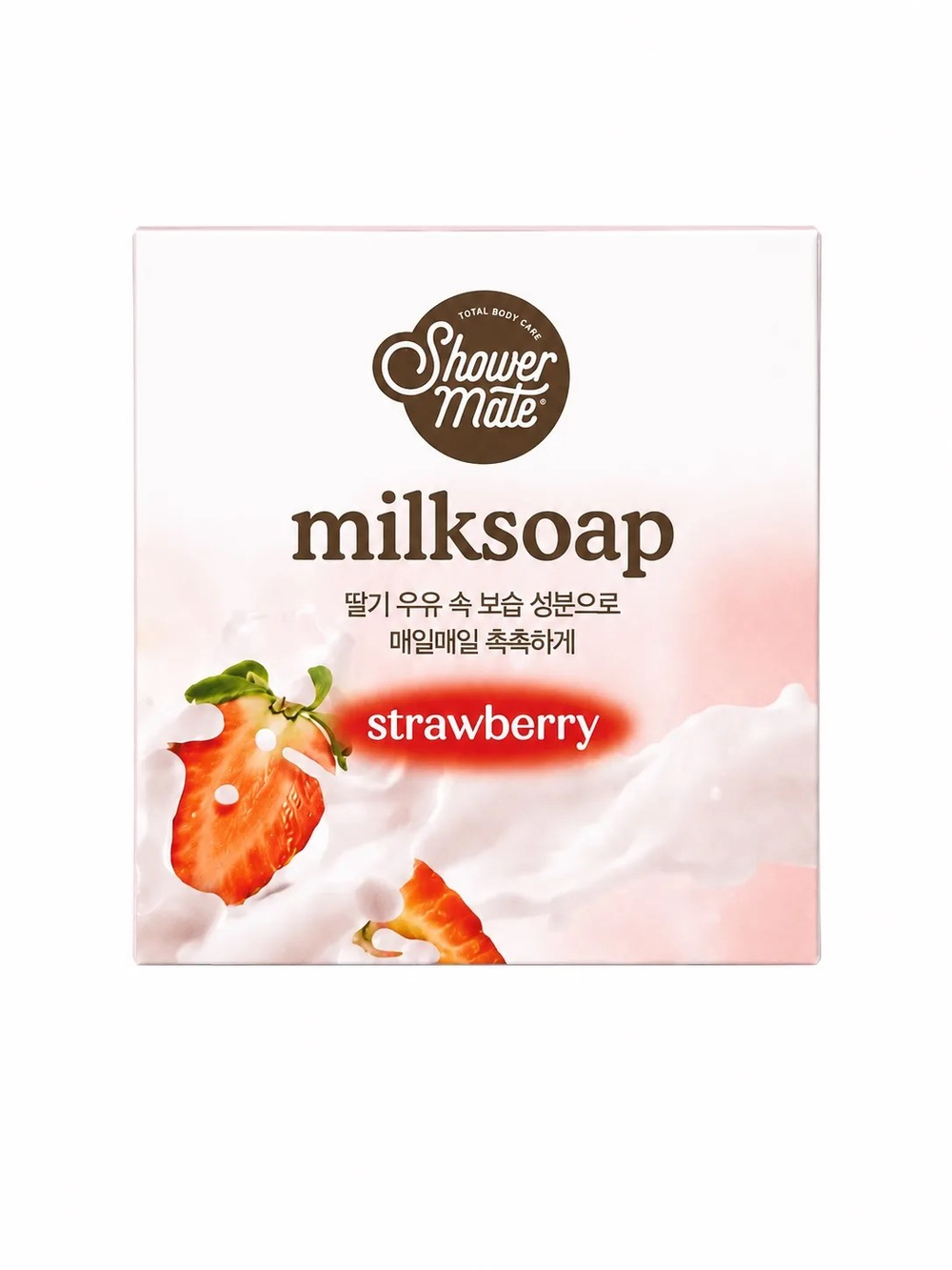 Мыло с ароматом клубники и молока SHOWER MATE Soap White Strawberries Milk Scent 90 гр