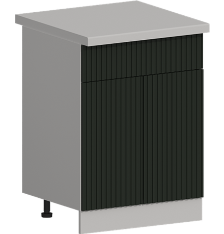 Кухня Модуль ШН1Я 601 Белый / Насыщенно-зеленый