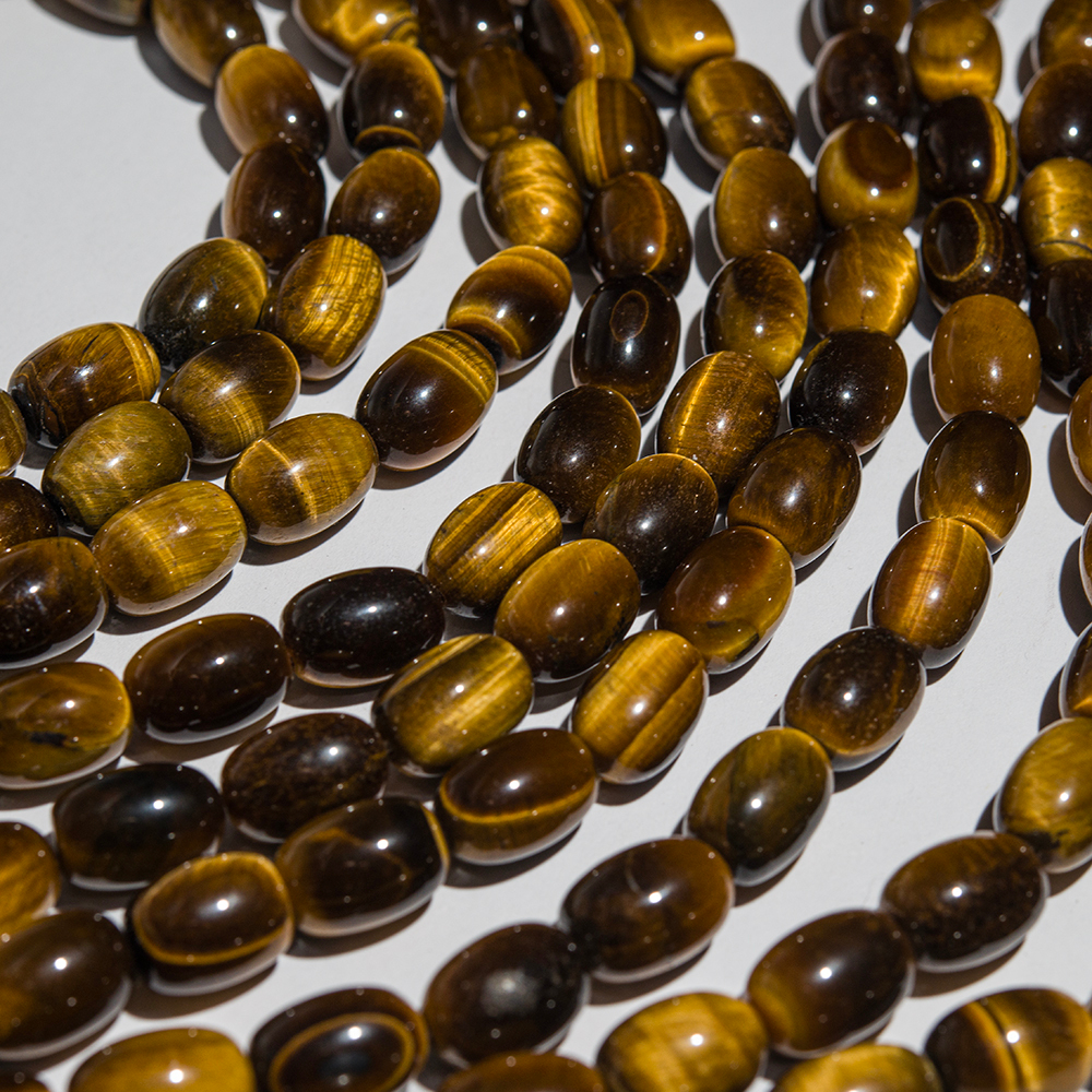 Тигровый глаз натуральный, бочонки, 13-14*10мм
