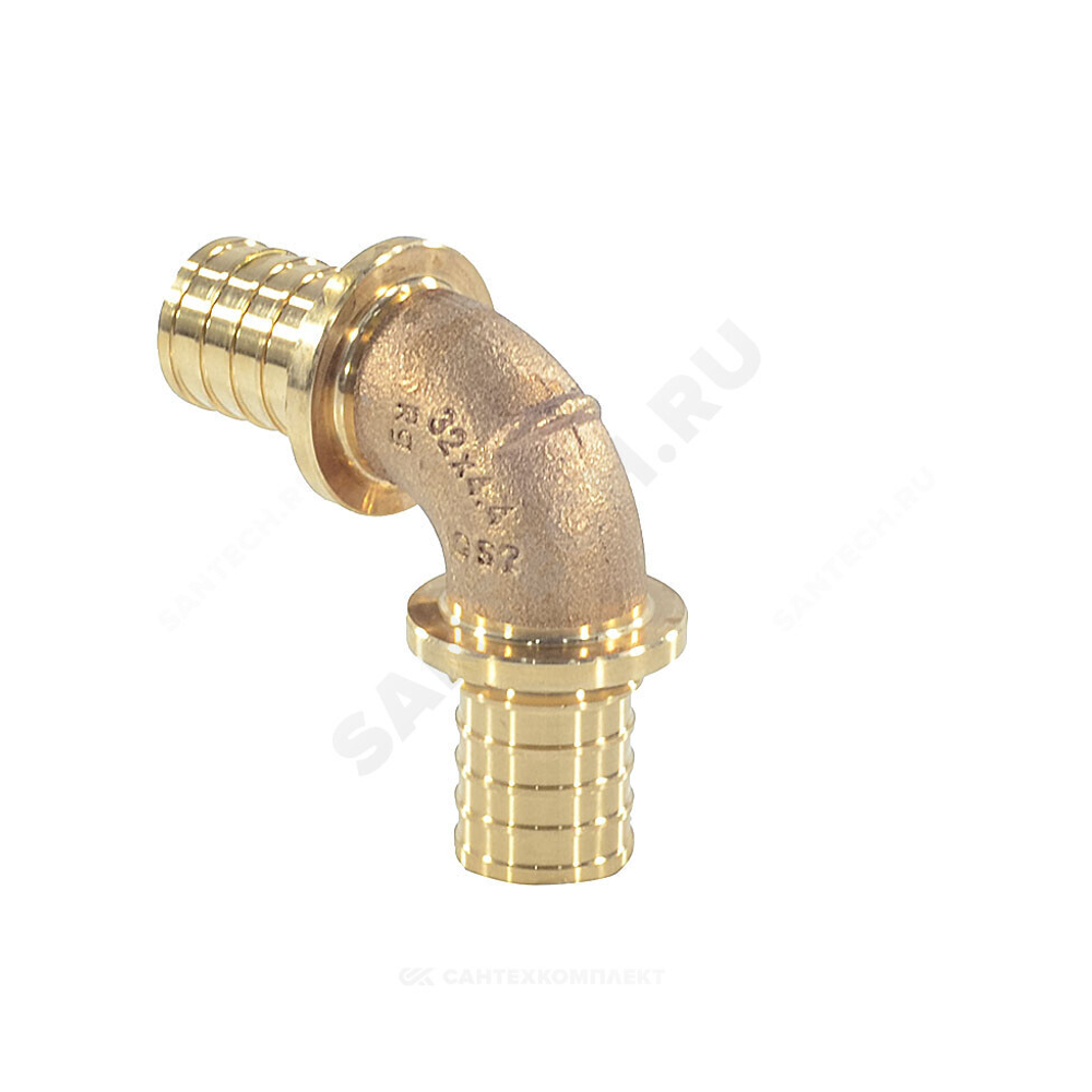 Угольник для PE-X труб аксиальный бронза Дн 16х90гр RAUTITAN PLATINUM RX Rehau 13777011001