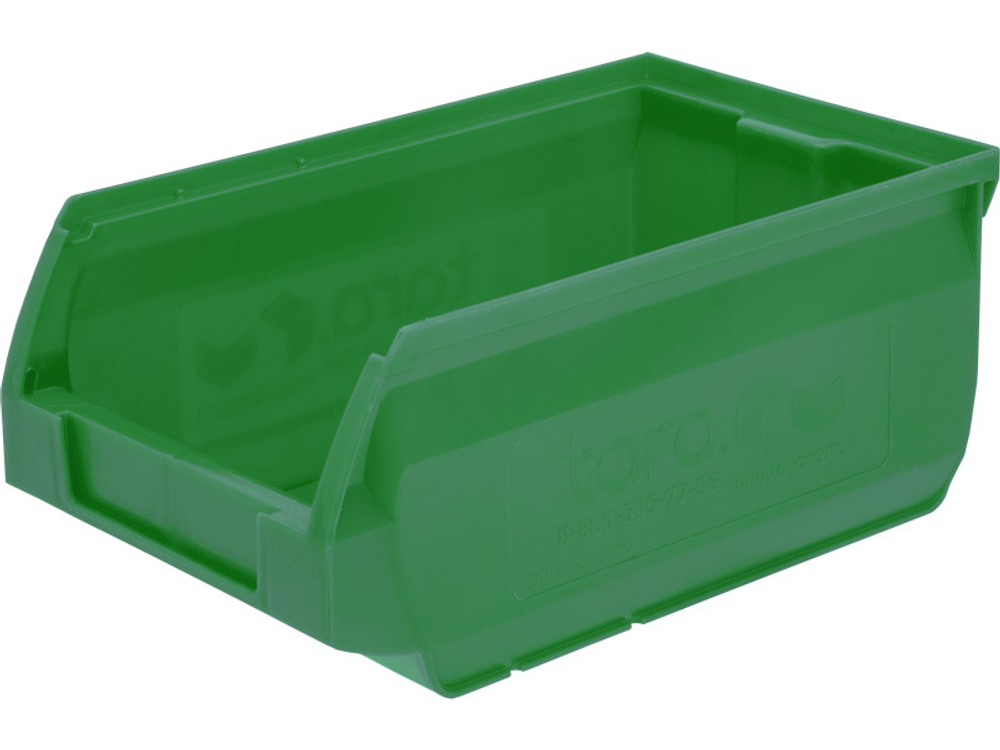 Ящик сплошной 170×105×75 мм, объем 1.34 л., арт.: 5001, зелёный, код: 11311