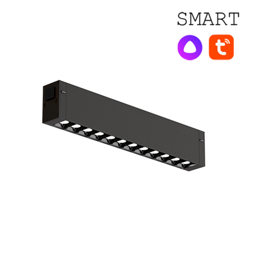 COLIBRI SMART трековый светильник VEGAS черный, 10W, 2700-6000K, 900ЛМ, D220*25*40, 30 шт/кор