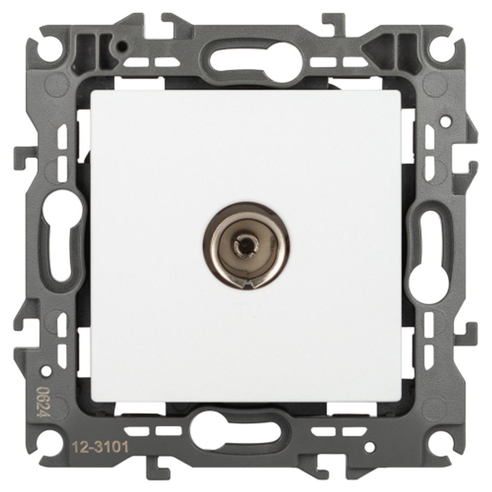 Розетка ЭРА Серия 12 12-3101-01М TV одиночная, белый матовый