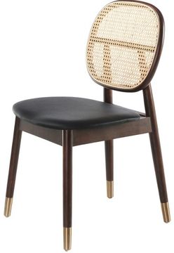 Стул DC1599 /4093 из экокожи и ротанга Испания 