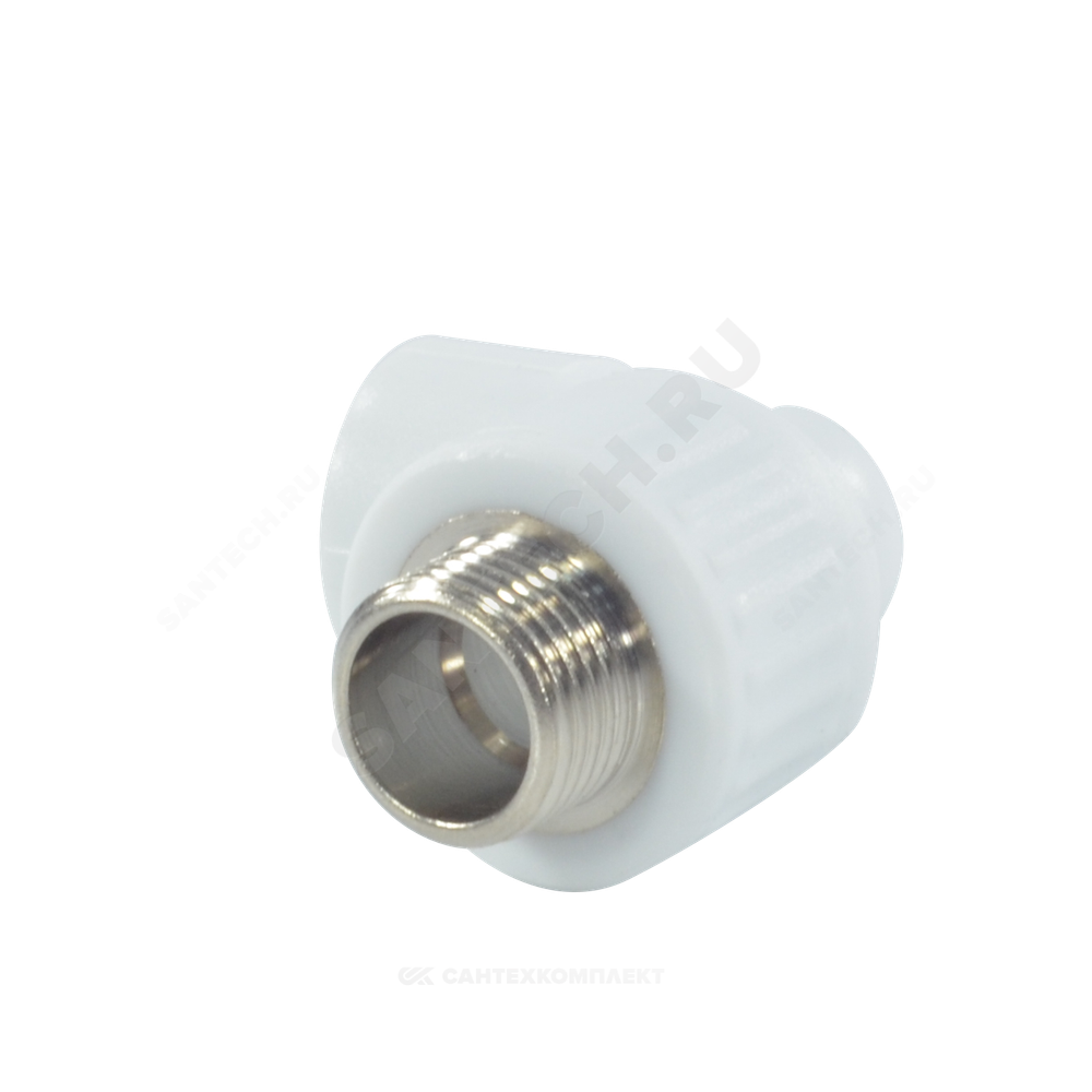 Угольник PP-R комбинированный белый Дн 25х1/2" НР VALFEX 10126125