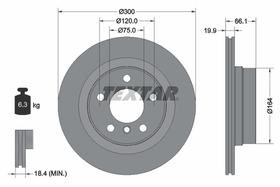 TEXTAR - 92257203-TET - Brake Disc