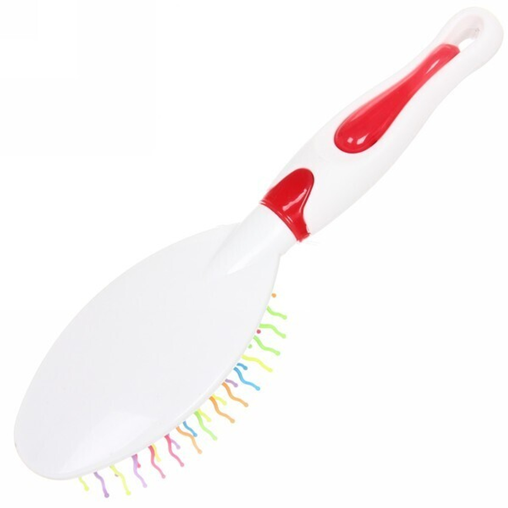 Расческа массажная «Raduga Beauty», овальная, цвет белый, 24,5см