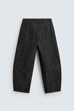 ZARA ДЖИНСЫ ЧИНОС BARREL FIT, СЕРЫЙ