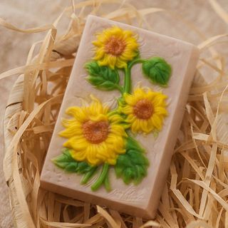 Подсолнух картина, пластиковая форма для мыла