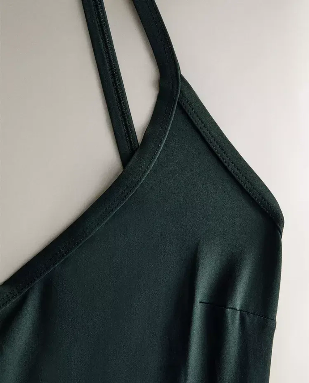 ZARA HOME КУПАЛЬНИК С БРЕТЕЛЬКАМИ НА СПИНЕ, ЗЕЛЕНЫЙ