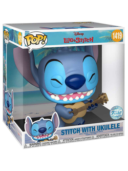 Фигурка Funko POP! Disney Lilo & Stitch Stitch with Ukelele (Exc) 10" (1419) 76786