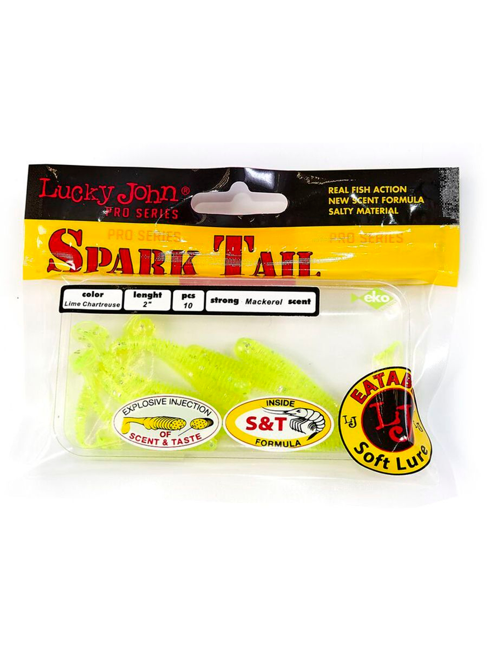 Виброхвосты съедобные искусственные LJ Pro Series Spark Tail 4,0in (10,10)/033 5 шт. в упак.