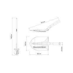 Лопата Tramontina 77470524 штыковая для почвы из углеродистой стали рукоятка 120 см эвкалипт | Tramontina