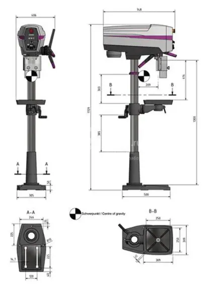 Вертикально-сверлильный станок Optimum OPTIdrill DP 26-F (230 В)