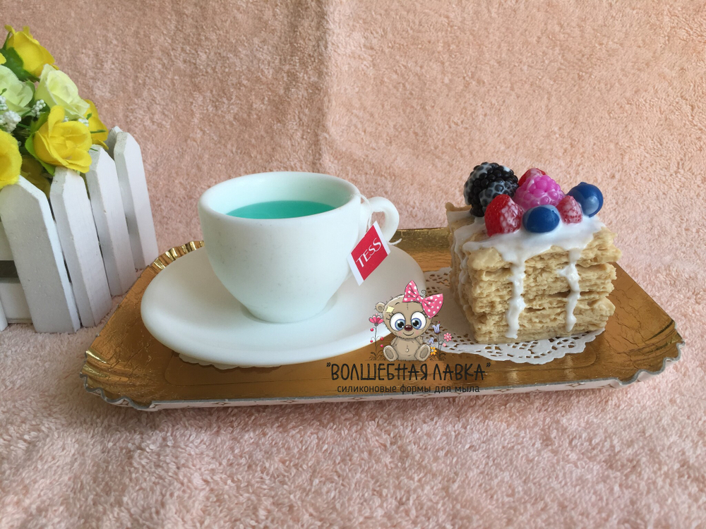 Силиконовая форма Чашка с блюдцем