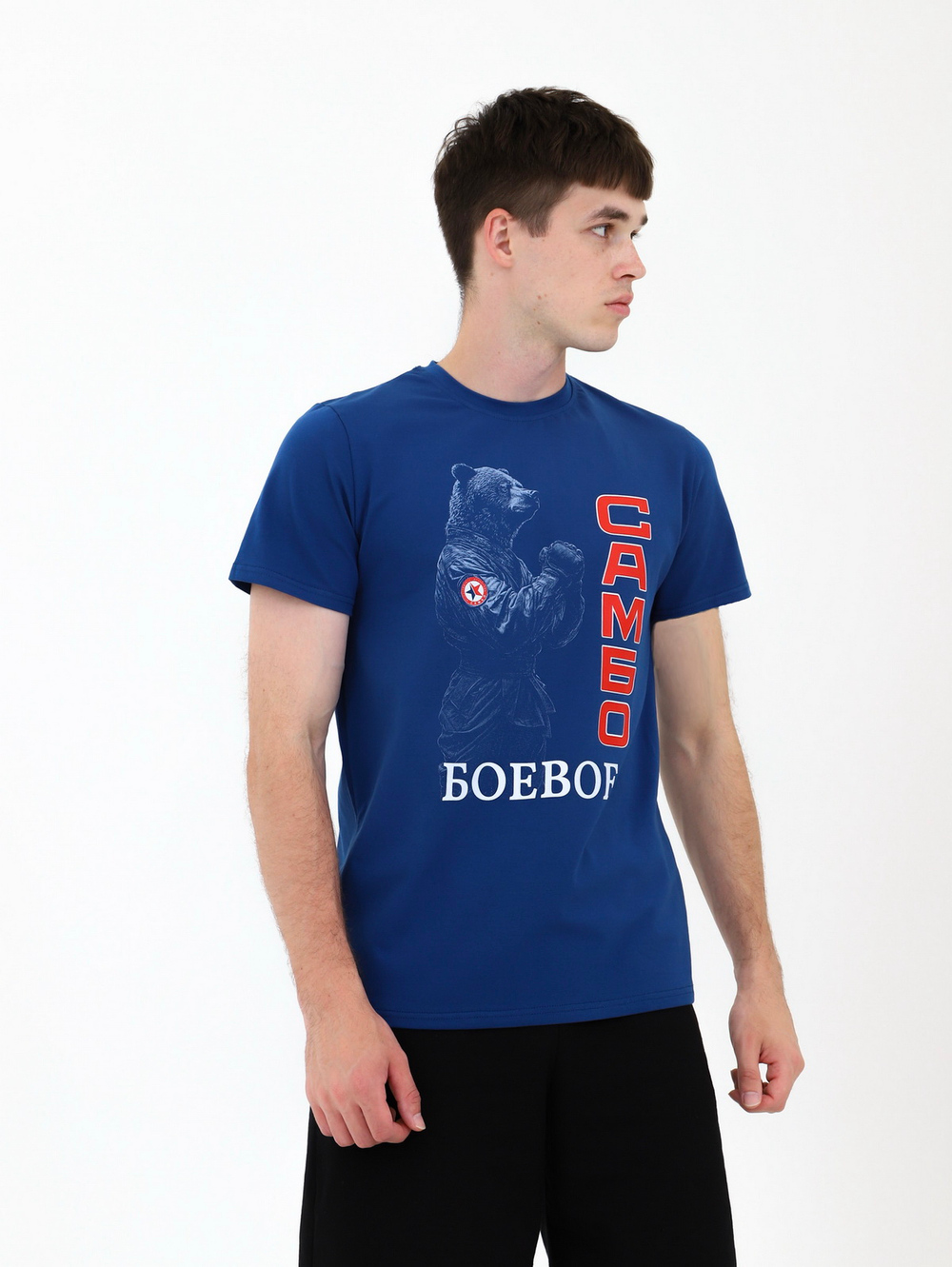 Футболка для САМБО синяя мод.4