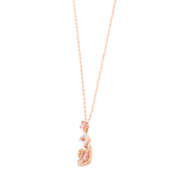 DAZZLING SWAN: ожерелье Y CZMO/ROS