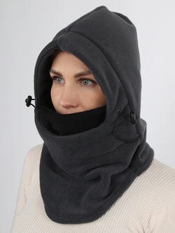 Женская шлем-балаклава "PRIVAL" цвет серый с черным