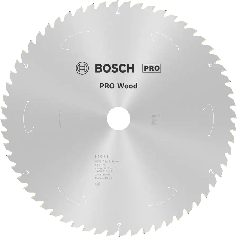 Циркулярный диск по дереву 305x2,2x30 мм T96 Wood Cordless PRO BOSCH 2608837744
