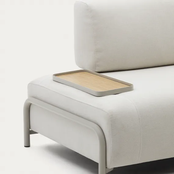 Compo Небольшой поднос из дубового шпона с натуральной отделкой и серого металла